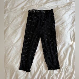 MAJORELLE Black Lace Capris